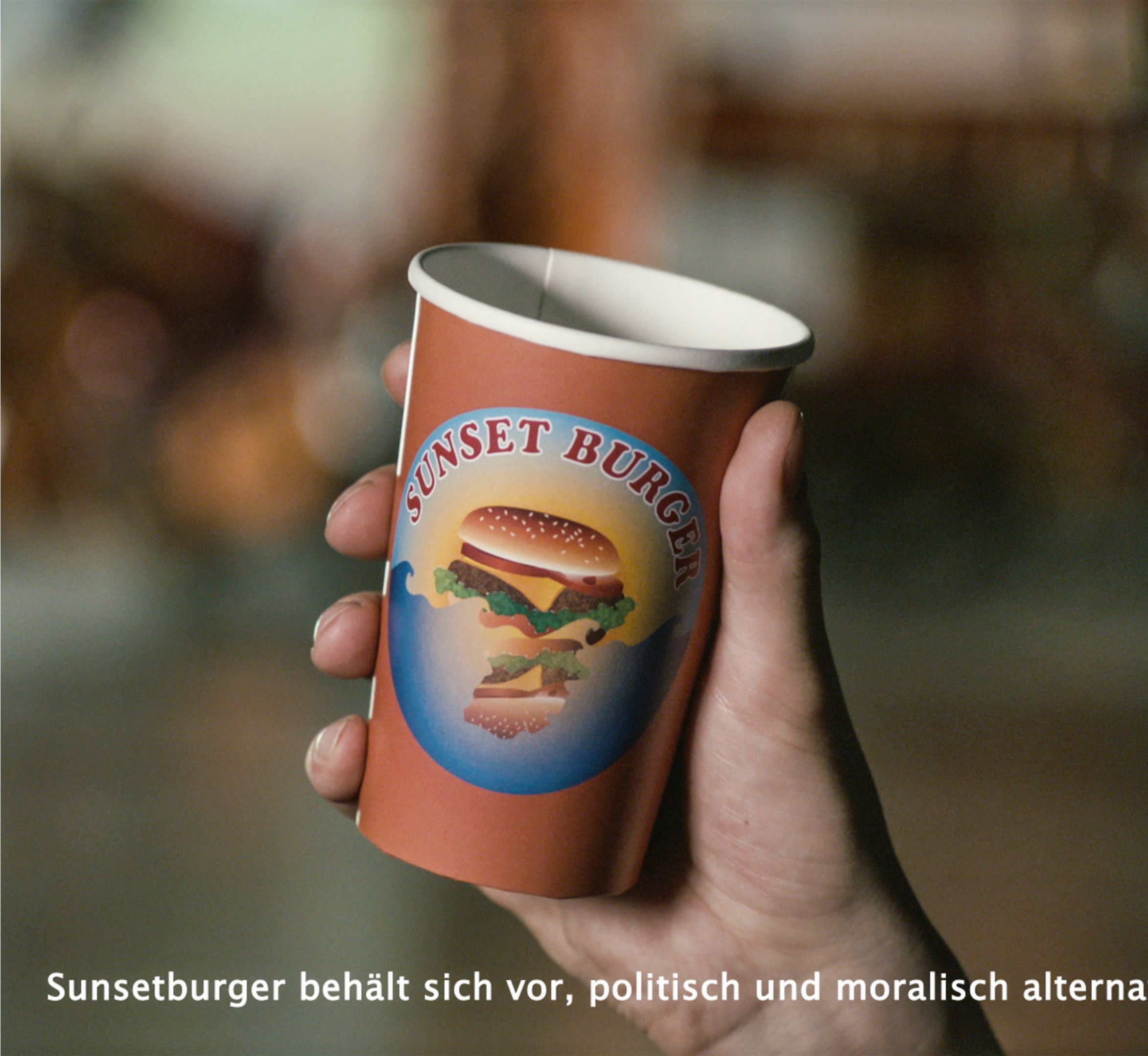 sunset burger button